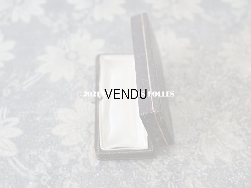 画像6: 【11周年セール対象外】 1900年代 アンティーク 本革製 ジュエリーボックス 金彩入り ダークブラウン