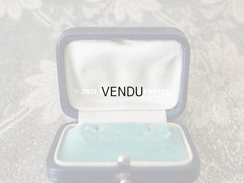 画像9: 【11周年セール対象外】　1900年代 アンティーク 本革製 金彩入り ジュエリーボックス ダークブルー