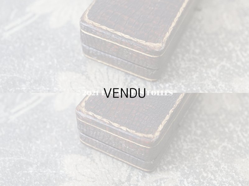 画像4: 【11周年セール対象外】 1900年代 アンティーク 本革製 ジュエリーボックス 金彩入り ダークブラウン