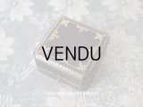 【11周年セール対象外】　1900年代 アンティーク 金彩入り ジュエリーボックス ブローチ用 ダークブラウン