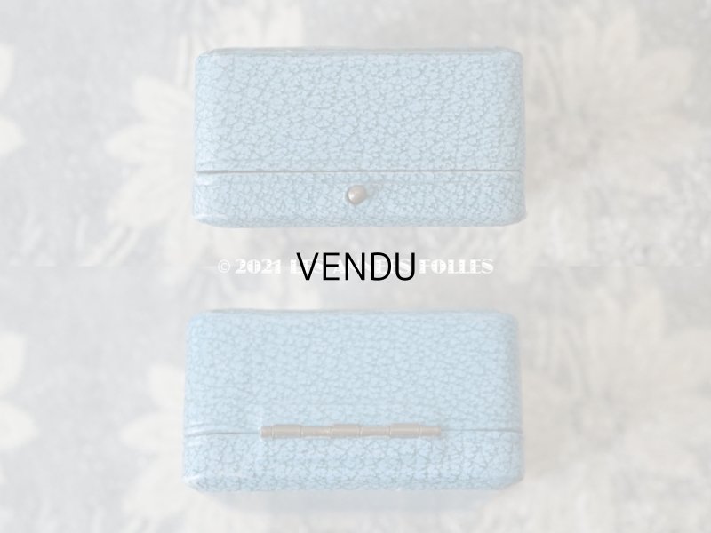 画像3: 【11周年セール対象外】　1900年代 アンティーク 金彩入り ジュエリーボックス ブローチ用 スモーキーブルー