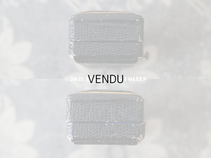 画像5: 【11周年セール対象外】　19世紀末 アンティーク 本革製 ジュエリーボックス ピンブローチ用 イニシャル入り ブラック