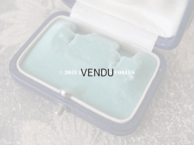 画像8: 【11周年セール対象外】　1900年代 アンティーク 本革製 金彩入り ジュエリーボックス ダークブルー