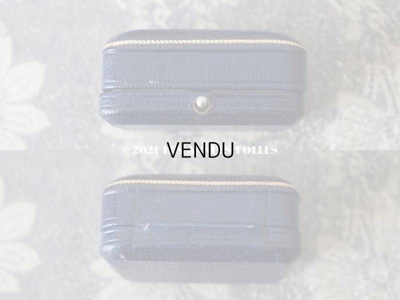 画像5: 【11周年セール対象外】　1900年代 アンティーク 本革製 金彩入り ジュエリーボックス ダークブルー