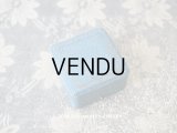 【11周年セール対象外】　1900年代 アンティーク 金彩入り ジュエリーボックス ブローチ用 スモーキーブルー