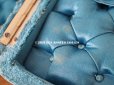 画像10: 【11周年セール対象外】 19世紀末 アンティーク ブルーのベルベットの裁縫箱 