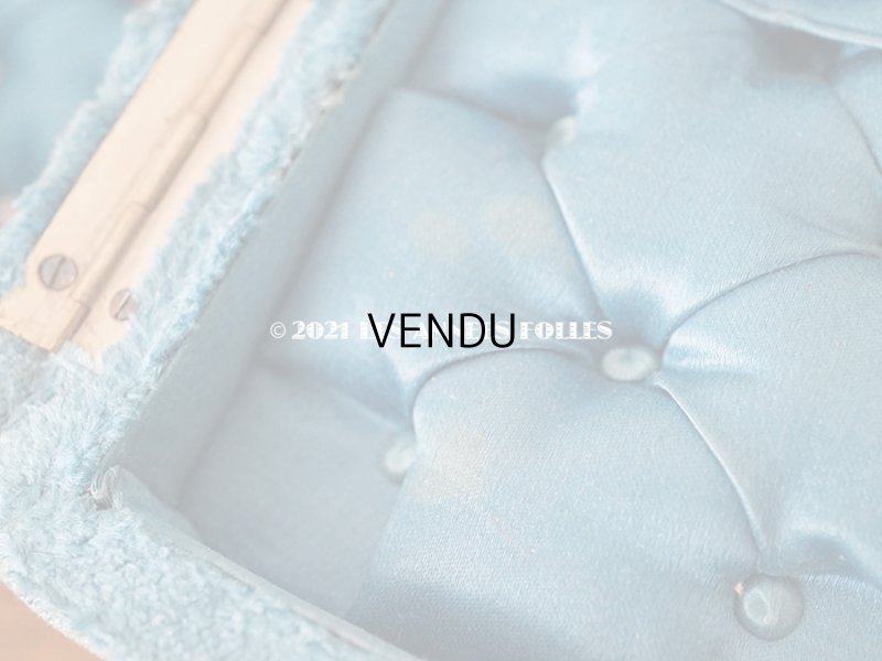 画像10: 【11周年セール対象外】 19世紀末 アンティーク ブルーのベルベットの裁縫箱