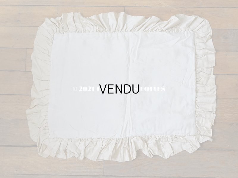 画像6: 【11周年セール対象外】 アンティーク  ベビー用 ベッドカバー オフホワイトのファー & ピンクベージュ  73.5×59.5cm