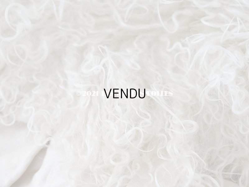 画像14: 【11周年セール対象外】 アンティーク  ベビー用 ベッドカバー オフホワイトのファー & ピンクベージュ  73.5×59.5cm