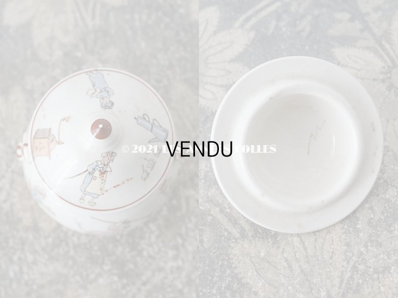 画像3: 【11周年セール対象外】 アンティーク 子供用玩具 おままごとセット 小さなシュガーポット ENFANTS RICHARD - SARREGUEMINES -