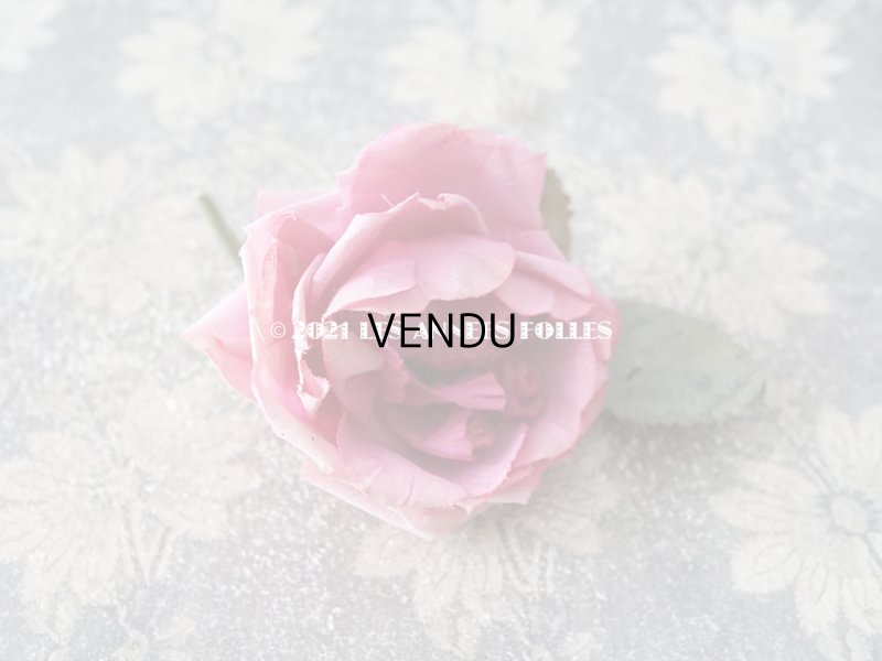 画像5: 【11周年セール対象外】 アンティーク ピンクの薔薇の布花 コサージュ クオーター・ロゼット咲き