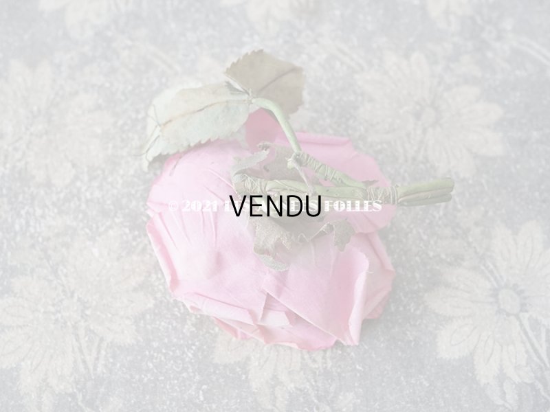 画像8: 【11周年セール対象外】 アンティーク ピンクの薔薇の布花 コサージュ クオーター・ロゼット咲き