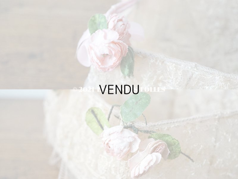 画像11: 【11周年セール対象外】 アンティーク ピンクの薔薇の布花付 ウェディングのドラジェ用パニエ マリアージュ