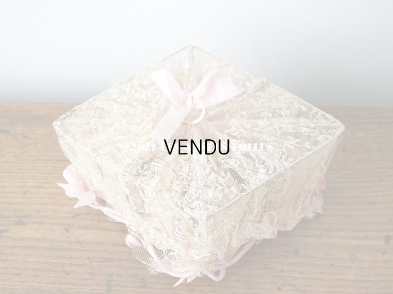 画像9: 【11周年セール対象外】 アンティーク ピンクの薔薇の布花付 ウェディングのドラジェ用パニエ マリアージュ