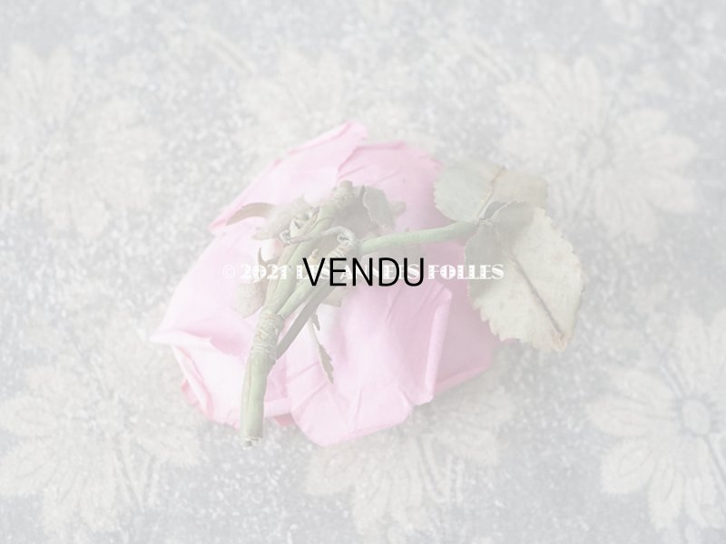 画像7: 【11周年セール対象外】 アンティーク ピンクの薔薇の布花 コサージュ クオーター・ロゼット咲き