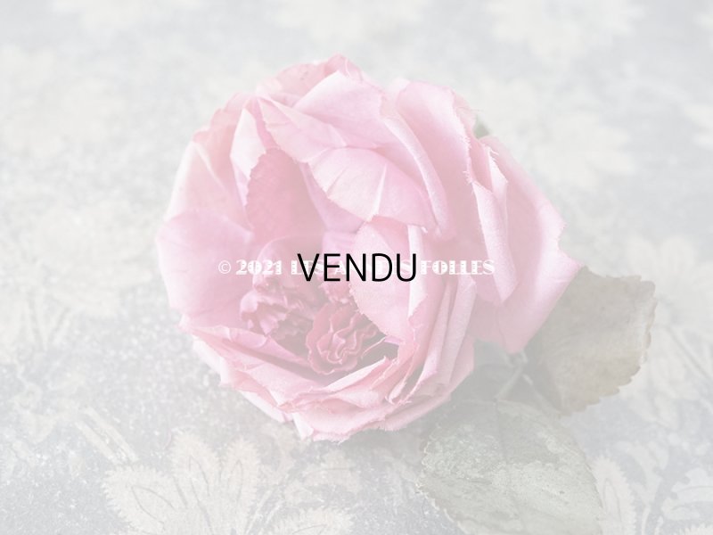 画像6: 【11周年セール対象外】 アンティーク ピンクの薔薇の布花 コサージュ クオーター・ロゼット咲き
