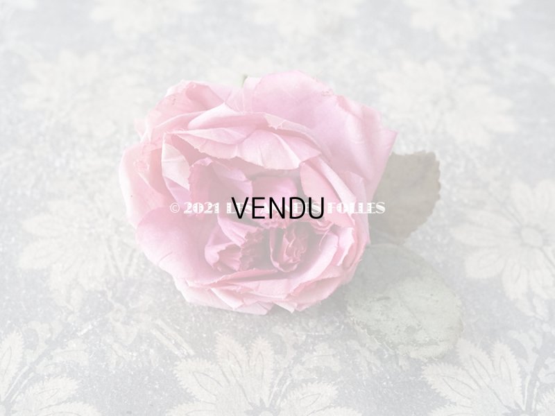画像4: 【11周年セール対象外】 アンティーク ピンクの薔薇の布花 コサージュ クオーター・ロゼット咲き