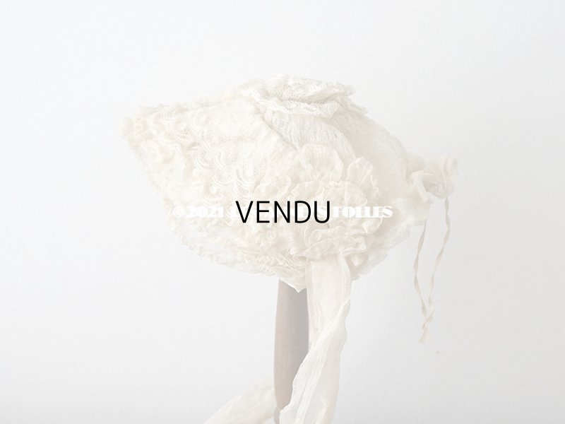 画像3: 【11周年セール対象外】 アンティーク ドール用 シルクオーガンジーのリボン付 フリル＆レースのボネ