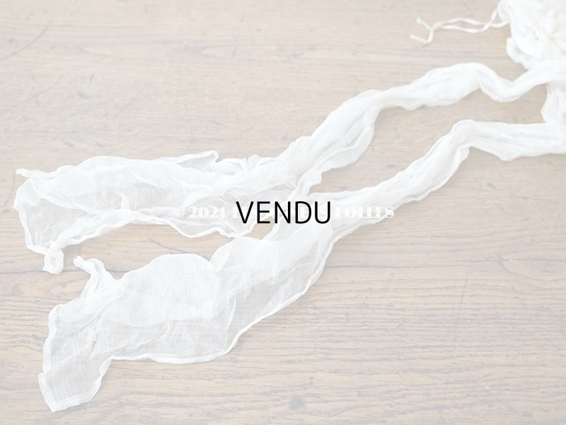 画像14: 【11周年セール対象外】 アンティーク ドール用 シルクオーガンジーのリボン付 フリル＆レースのボネ