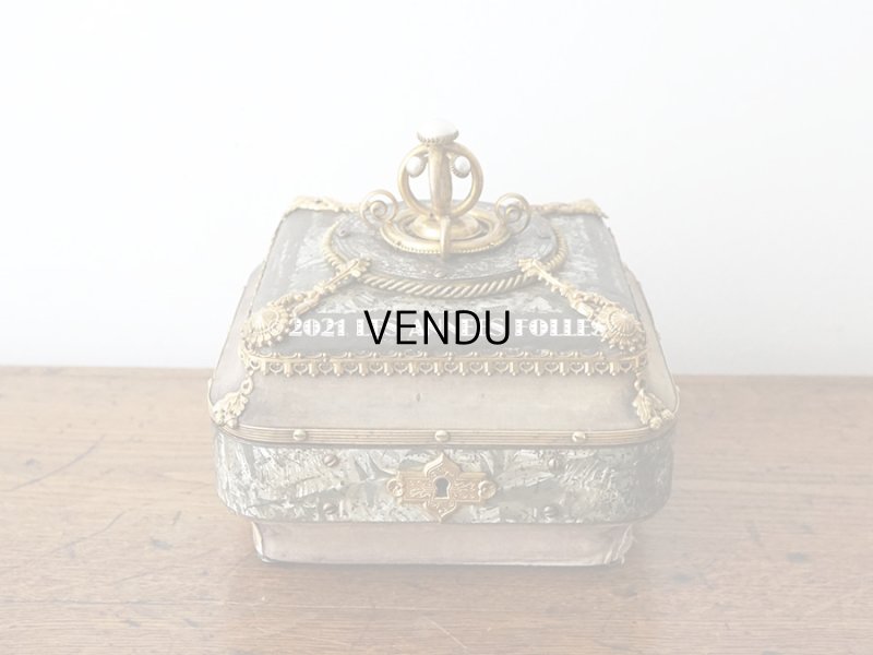 画像4: 【11周年セール対象外】 19世紀 アンティーク ナポレオン3世時代 お菓子箱 ハンドル付き チョコレートボックス 木箱 