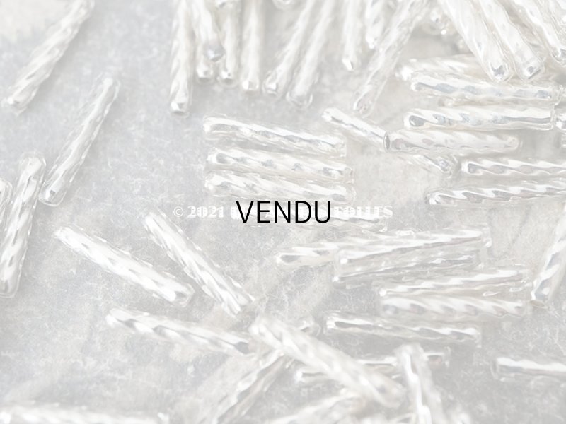 画像6: 【11周年セール対象外】 アンティーク スフレビーズ  ひねり 竹ビーズ シルバー 2×12mm  吹きガラス製 ビーズ