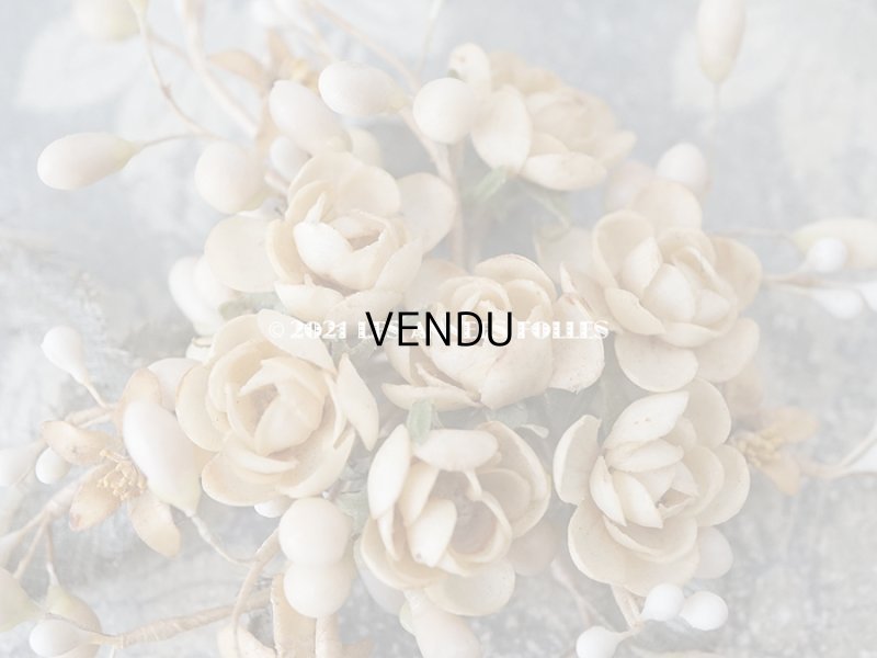 画像8: 【11周年セール対象外】 アンティーク 薔薇のワックスフラワーのブーケ ブートニア