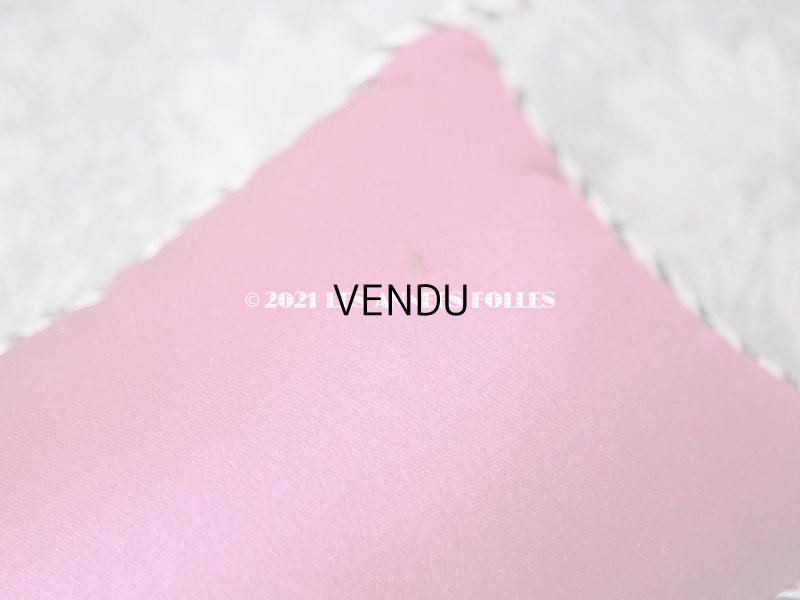 画像6: 1889年 アンティーク パリ万博 シルク製 小さなクッション  薔薇と勿忘草のブーケ