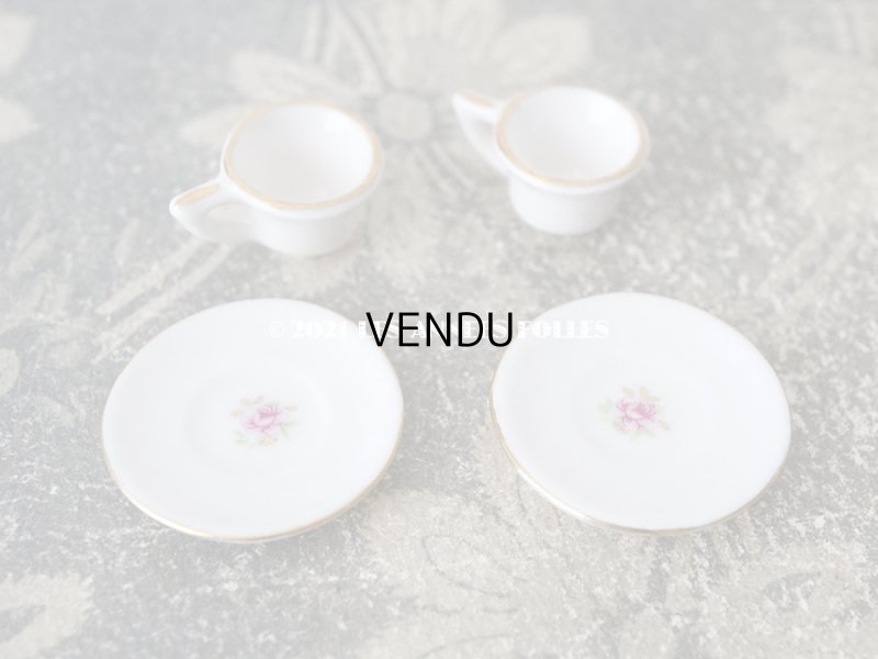 画像8: アンティーク ドール用 薔薇のティーセット