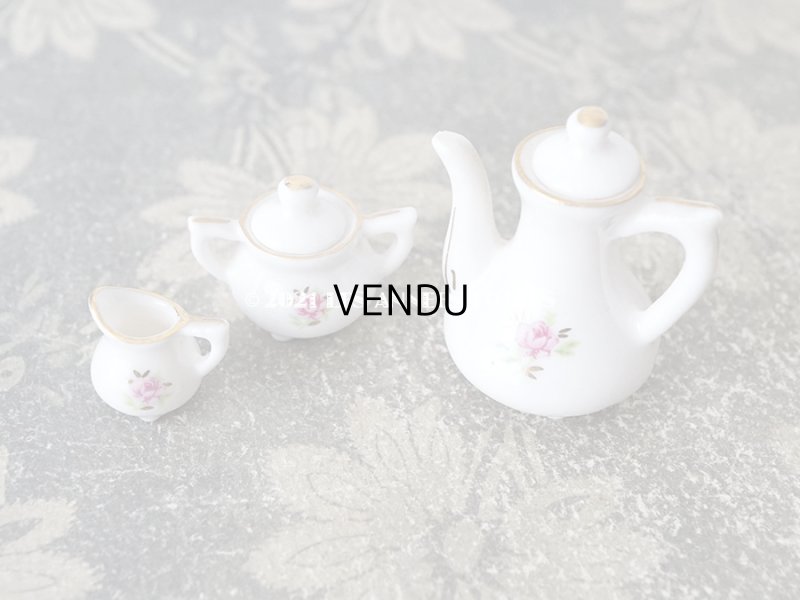 画像5: アンティーク ドール用 薔薇のティーセット