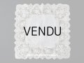 19世紀 アンティーク ポワンドガーズのレース  結婚式のハンカチ モノグラムの刺繍入り 【 ポワン・ド・ガーズ 】