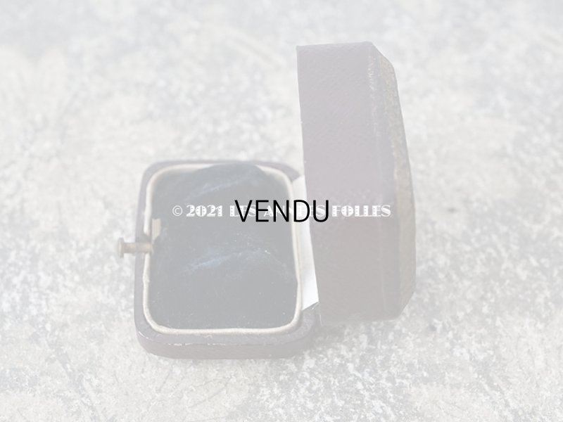 画像3: 19世紀末 アンティーク 本革製 ジュエリーボックス  金彩入り ピアス用