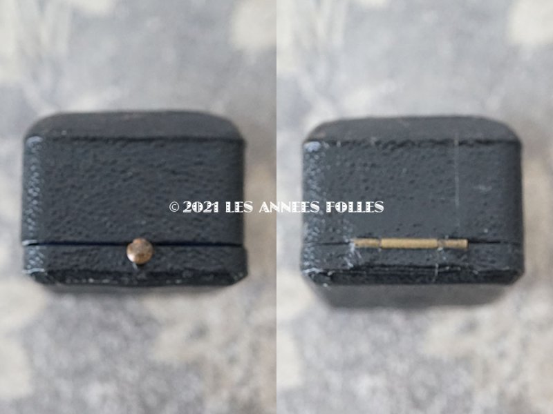 画像9: 19世紀末 アンティーク 本革製 ジュエリーボックス  リングボックス ブラック