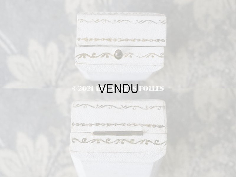 画像7: 1900年代 アンティーク  ジュエリーボックス  金彩入り オフホワイト