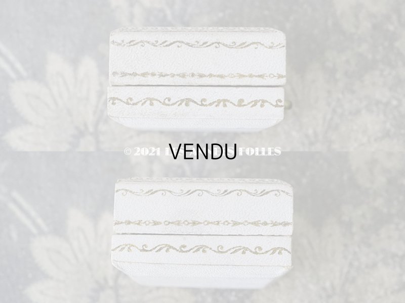 画像8: 1900年代 アンティーク  ジュエリーボックス  金彩入り オフホワイト