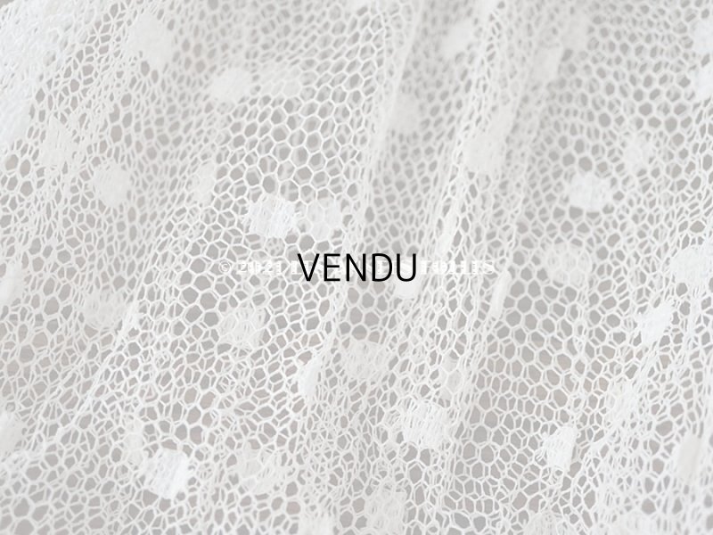 画像6: 1900年代 アンティーク  50cm幅  ドレスの裾 ドットのチュール＆シルクサテンリボン  約424cm  