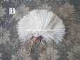 画像5: アンティーク フェザー オフホワイト 羽飾り ポンポン