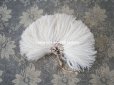 画像3: アンティーク フェザー オフホワイト 羽飾り ポンポン