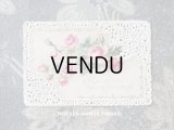 アンティーク クロモ ピンクの薔薇 