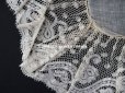 画像8: 未使用 19世紀 アンティーク  結婚式のハンカチ 王冠紋章 & プリーツ入り　手編みのヴァランシエンヌレース