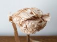 画像6: 19世紀末 アンティーク 小さなドールハット ピンクベージュのシルク製 ドール用 帽子