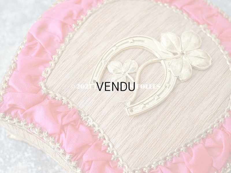 画像6: アンティーク レースの縁取り付き お菓子箱 四葉のクローバー