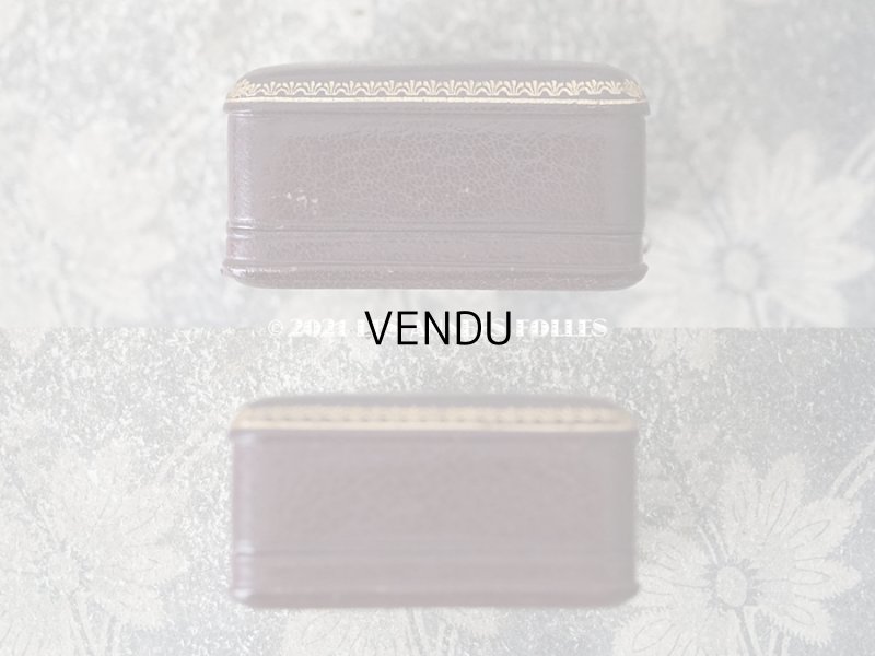 画像4: 1900年代 アンティーク 本革製 ジュエリーボックス 金彩＆イニシャル入り MC ボルドー