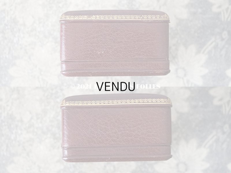 画像10: 1900年代 アンティーク 本革製 ジュエリーボックス ブレスレット用 金彩＆イニシャル入り MC ボルドー