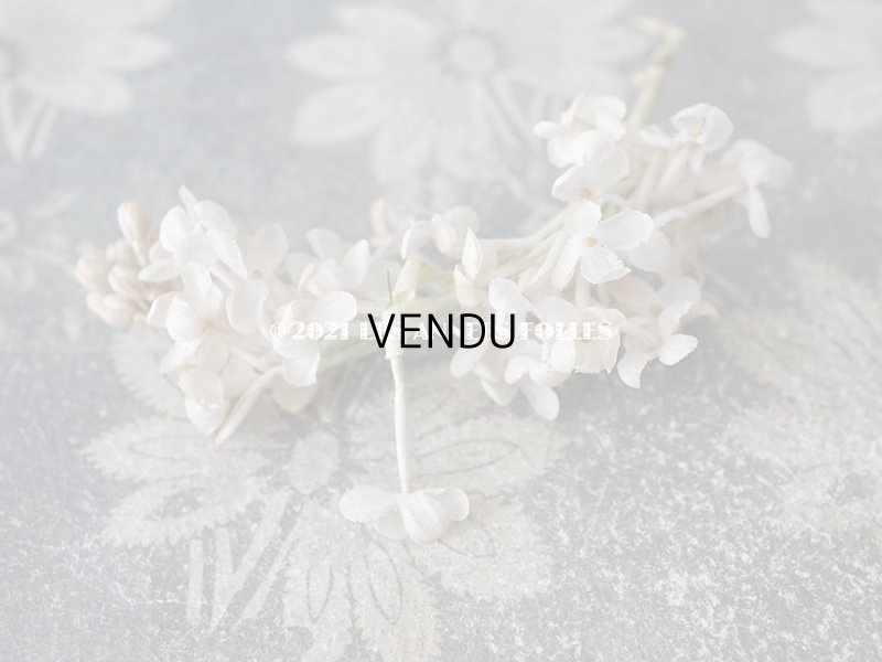 画像6: アンティーク  ホワイトライラックの布花のセット