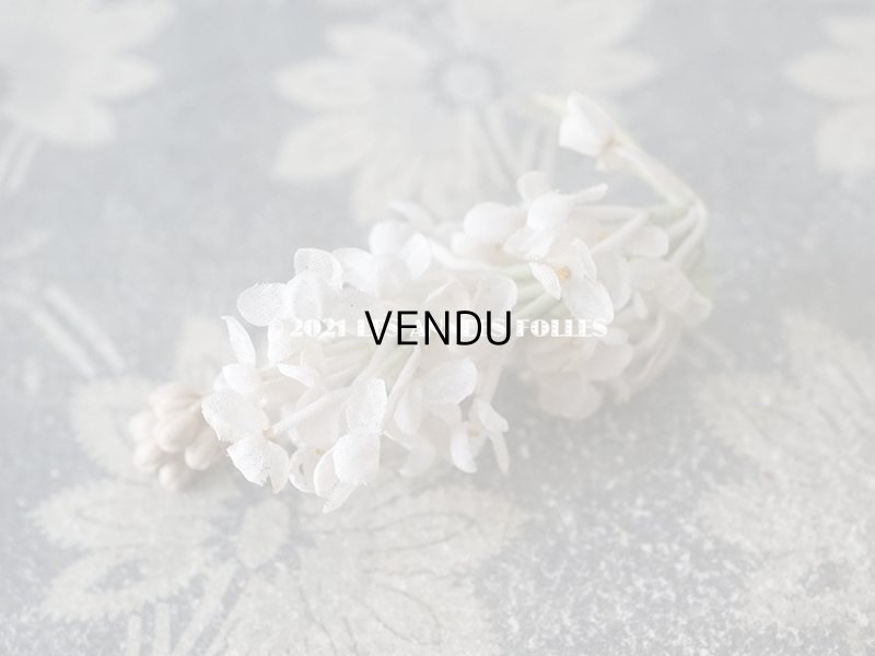 画像3: アンティーク  ホワイトライラックの布花のセット