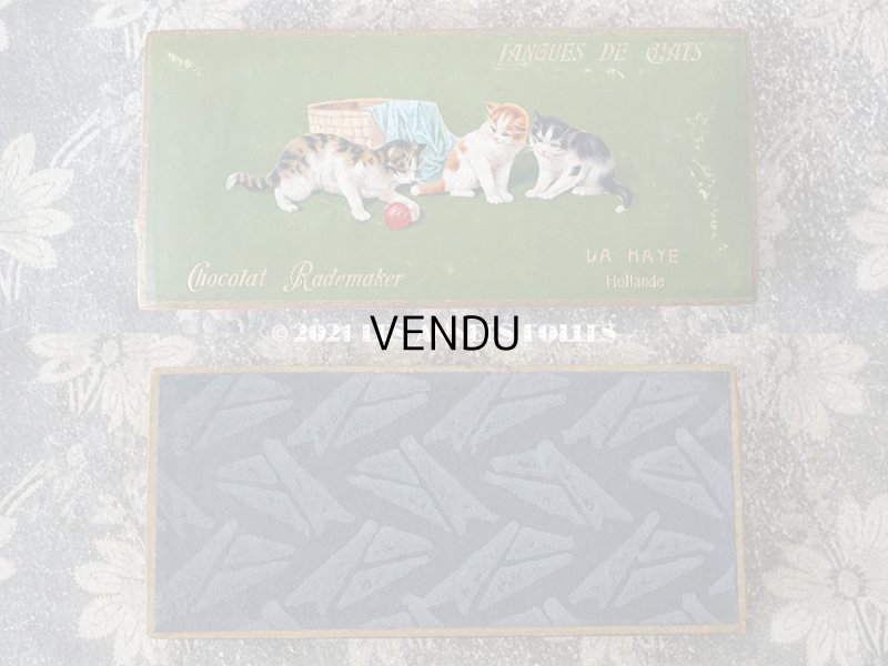 画像4: アンティーク ラングドシャのお菓子箱  LANGUES DE CHATS  - CHOCOLAT RADEMAKER  -