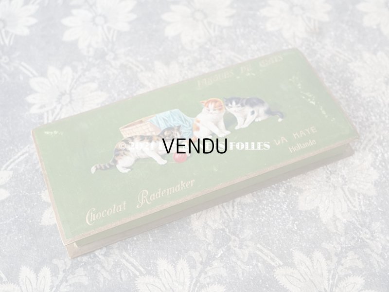 画像3: アンティーク ラングドシャのお菓子箱  LANGUES DE CHATS  - CHOCOLAT RADEMAKER  -