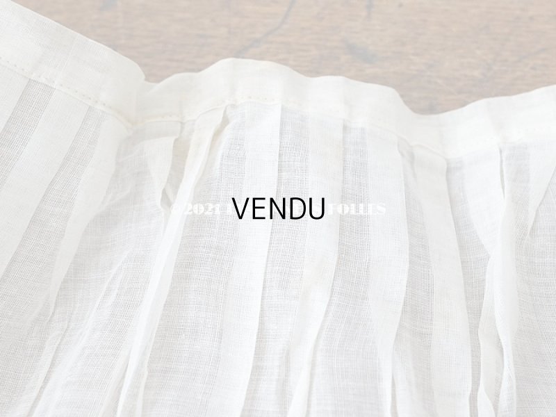 画像7: 1900年代 アンティーク 幅広 ドレスの裾  レース付き & プリーツ入り 20.3cm幅 1.68m