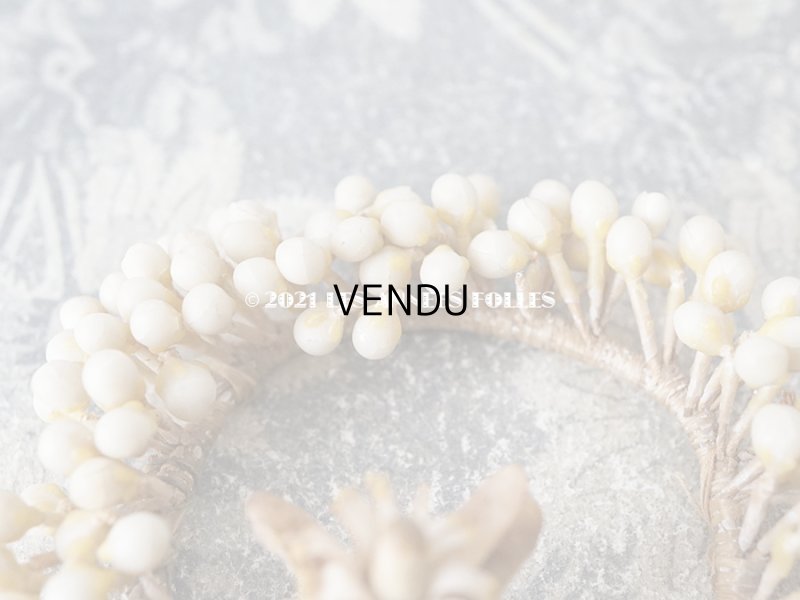 画像6: 1900年代 アンティーク ドール用 ワックスフラワーの小さなヘッドリース