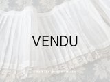 1900年代 アンティーク 幅広 ドレスの裾  レース付き & プリーツ入り 20.3cm幅 1.68m
